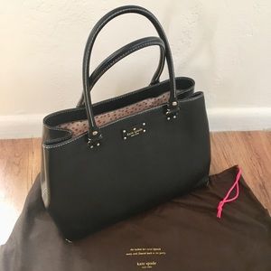 Kate Spade Wellesley Elena Tote Black Leather